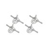 Baglaum 2 Pair Roller Skate Triangle Trucks,Roller Skate Plate Replacement Double Action Trucks Roller Skating Accessories, silver view 1