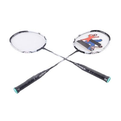 CHEOTIME 2 Player Badminton Racket Set, Carbon Aluminum Alloy Badminton Racket Fitness Ball Training Racquet Carbon Fiber Badminton Racquet