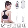 CHEOTIME 2 Player Badminton Racket Set, Carbon Aluminum Alloy Badminton Racket Fitness Ball Training Racquet Carbon Fiber Badminton Racquet view 3