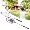 CHEOTIME 2 Player Badminton Racket Set, Carbon Aluminum Alloy Badminton Racket Fitness Ball Training Racquet Carbon Fiber Badminton Racquet view 4
