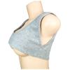 NineFit Basics Womens Sexy Stripper Top Cleavage Cover Up Mini Crop Tank Top Tiny Slutty Tops Bikini For Women Grey L view 2