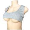 NineFit Basics Womens Sexy Stripper Top Cleavage Cover Up Mini Crop Tank Top Tiny Slutty Tops Bikini For Women Grey L view 3