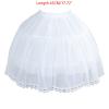 XUYUH Petticoat Crinoline Underskirt Petticoat Cage 2 Hoops Knee Length for Women Girls Bridal Dress Vintage Ball Gown White Hoop Skirt, 45cm view 3
