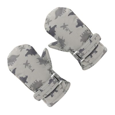 1 Pair Kids Ski Gloves Waterproof Cartoon Dinosaur Mittens Windproof Gloves For Outdoor Sports Riding Running Cycling Cartoon