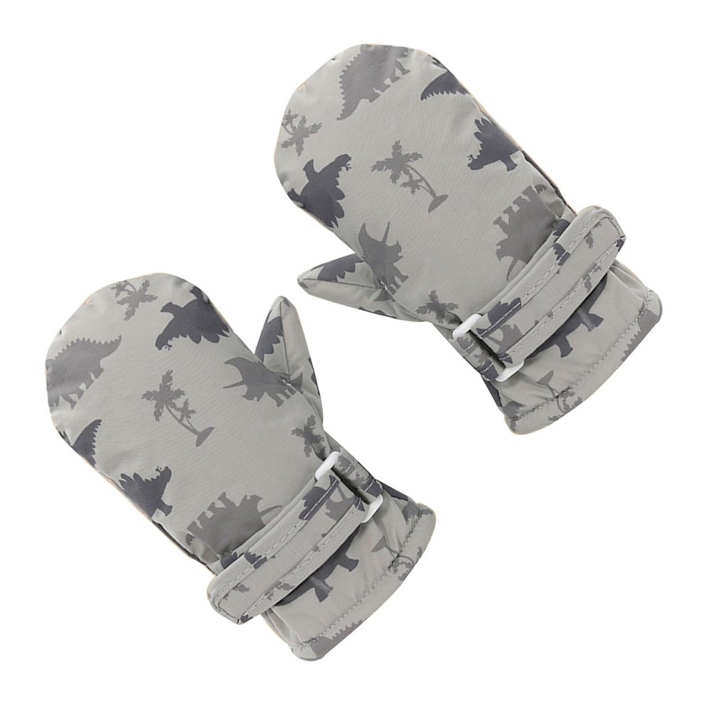 1 Pair Kids Ski Gloves Waterproof Cartoon Dinosaur Mittens Windproof Gloves For Outdoor Sports Riding Running Cycling Cartoon