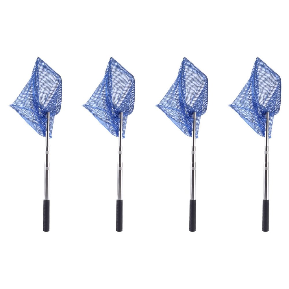 Baglaum 4X Portable Telescopic Scoop Net Table Tennis Ball Picker Net Table Tennis Ball Picker Container Training Tool for Ball, Blue