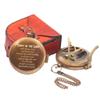 Trust in The Lord Sundial Compass Gift with Leather Case Bible Verse Proverbs 3 5-6, Baptism - Graduation - Religious - Keepsake - Communion Gifts view 1