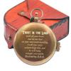 Trust in The Lord Sundial Compass Gift with Leather Case Bible Verse Proverbs 3 5-6, Baptism - Graduation - Religious - Keepsake - Communion Gifts view 2
