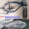 Triple Tree Bicycle Front Suspension Fork 26" and 1 1/8" Headset Combo Double Suspension Fork with Dual Shoulder for Gas Motorized Bike (Black & Silver, Bike Suspension Fork) view 3