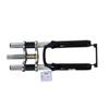 Triple Tree Bicycle Front Suspension Fork 26" and 1 1/8" Headset Combo Double Suspension Fork with Dual Shoulder for Gas Motorized Bike (Black & Silver, Bike Suspension Fork) view 4