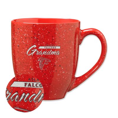 Rico Industries NFL Football Atlanta Falcons Grandma Red 16 oz Team Color Laser Engraved Ceramic Coffee Mug