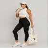 Conceited Gym Leggings for Women Plus Size - Tummy Control - High Waist - Pockets - Workout - Yoga -  - Black - 3X-Large view 2