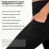 Conceited Gym Leggings for Women Plus Size - Tummy Control - High Waist - Pockets - Workout - Yoga -  - Black - 3X-Large view 3