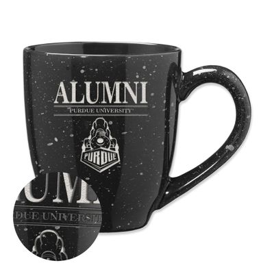 Rico Industries NCAA Purdue Boilermakers Alumni 16 oz Team Color Laser Engraved Speckled Ceramic Coffee Mug