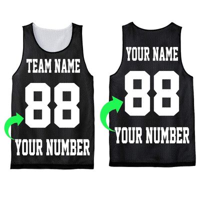 Custom Basketball Jersey Personalization, Add Name and Number (US, Alpha, X-Small, Regular, Regular, Black)