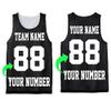Custom Basketball Jersey Personalization, Add Name and Number (US, Alpha, X-Small, Regular, Regular, Black) view 1