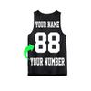 Custom Basketball Jersey Personalization, Add Name and Number (US, Alpha, X-Small, Regular, Regular, Black) view 3