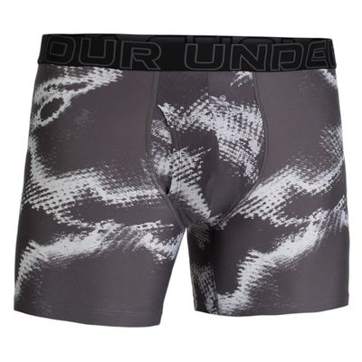 Under Armour Men's Performance Tech Print 6" Boxer Briefs Halo Grey X-Large