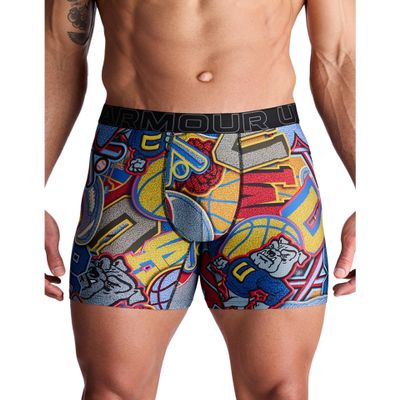 Under Armour Men's Performance Tech Mesh Graphic 6" Boxer Briefs Tech Blue Large