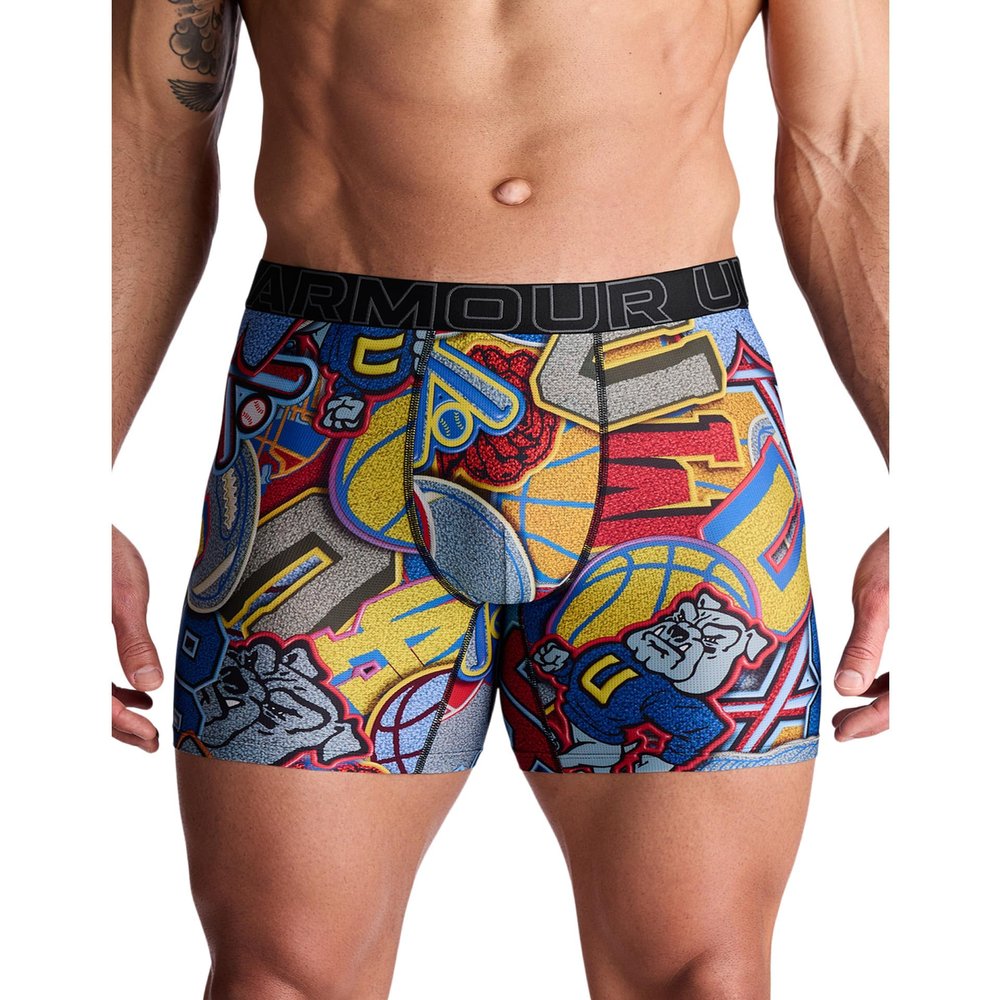 Under Armour Men's Performance Tech Mesh Graphic 6" Boxer Briefs Tech Blue X-Large