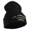 Golden Dolphin US Submarine Veteran Logo Embroidered 12 inch Cuffed Knit YP Long Beanie - Black OSFM view 4
