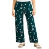 Alfani Petite Floral-Print Pull-On Pants Ditzy Breeze Green PXL view 1