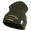 Golden Dolphin US Submarine Veteran Logo Embroidered 12 inch Cuffed Knit YP Long Beanie - Olive OSFM view 1