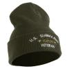 Golden Dolphin US Submarine Veteran Logo Embroidered 12 inch Cuffed Knit YP Long Beanie - Olive OSFM view 4