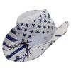 e4Hats.com Western Toyo US Flag Cowboy Hat - Blue Flag M view 3