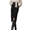 LIXINGHEITANG Autumn Winter Women Skirts Solid Waist Office Ladies Asymmetrical Skirt for s2 Black X-Small view 1