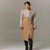 LIXINGHEITANG Autumn Winter Women Skirts Solid Waist Office Ladies Asymmetrical Skirt for s2 Black X-Small view 3