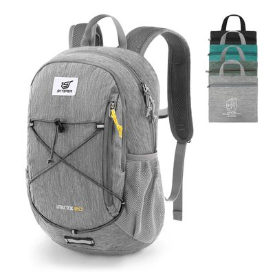 SKYSPER Foldable Small Backpack  20L Lightweight Hiking Daypack with Chest Belt Packable Travel Rucksack for Women Men