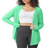G4Free Long Sleeve Summer Cardigan for Women Lightweight Sun Protection Shirts Fast Dry Travel Outfits Cruise Wear (Mint,M) view 1