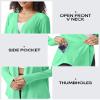 G4Free Long Sleeve Summer Cardigan for Women Lightweight Sun Protection Shirts Fast Dry Travel Outfits Cruise Wear (Mint,M) view 3