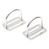 DiveTec Weight Belt Keeper  316 Stainless Steel D Ring Serrated Slide Stopper for Secure Diving and BCD Accessory Management 2-Pack view 1