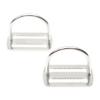 DiveTec Weight Belt Keeper  316 Stainless Steel D Ring Serrated Slide Stopper for Secure Diving and BCD Accessory Management 2-Pack view 2