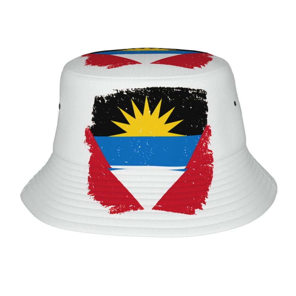 Antigua and Barbuda Flag Bucket Hat Women Men Flag Hat Summer Travel Beach Sun Hats for Women Men