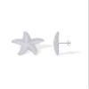 PAVOI Rhodium Plated 925 Sterling Silver Posts Starfish Statement Earrings for Women | Chunky Ocean Starfish Stud Earrings | Hypoallergenic Jewelry view 1