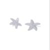 PAVOI Rhodium Plated 925 Sterling Silver Posts Starfish Statement Earrings for Women | Chunky Ocean Starfish Stud Earrings | Hypoallergenic Jewelry view 3