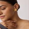 PAVOI Rhodium Plated 925 Sterling Silver Posts Starfish Statement Earrings for Women | Chunky Ocean Starfish Stud Earrings | Hypoallergenic Jewelry view 4