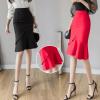 LIXINGHEITANG Elastic Oversized Long Black Skirt Women Waist Bridal Skirts Korean Elegant Corset Office s1 Black L view 4