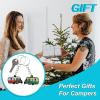 TrustBlai Camper Keychain Set, 2 Pack Happy RV Camping Trailers Keyring Couples Camping Gifts for Men Women Travel (Brown+Green) view 3