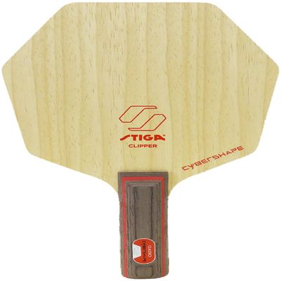 STIGA 1602120137 Table Tennis Racket, Cyber Shape, Clipper, Shake Hand Racket, Straight (STR)