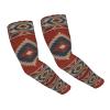 WFTTFOU Southwestern Geometric Native American Sun Protection Cooling Arm Sleeves For Men Women, Uv Compression Cooling Sleeve For Sports, Black view 1
