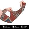 WFTTFOU Southwestern Geometric Native American Sun Protection Cooling Arm Sleeves For Men Women, Uv Compression Cooling Sleeve For Sports, Black view 3