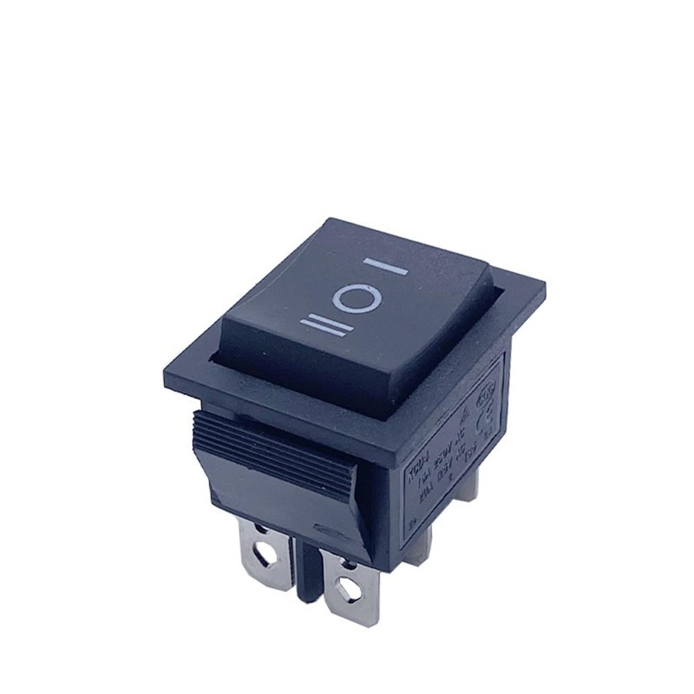 GUMMMY 10pcs Rocker Switch 25 * 31 Six Pins Three Positions KCD2-203 16A Ship Type Boat Shaped Black 6 Pins ON-Off-ON