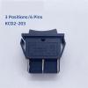 GUMMMY 10pcs Rocker Switch 25 * 31 Six Pins Three Positions KCD2-203 16A Ship Type Boat Shaped Black 6 Pins ON-Off-ON view 3