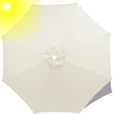 NNSMUN Replacement Parasol Canopy 2M 2.7M 3M + 6 Arms/8 Arms Parasol Fabric Cover, Patio Umbrella Cloth Cover For Garden Umbrella Waterproof (Q,8 Ribs-2.7m(8.8ft))