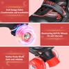 G MGY OLED Roller Skates for Boys, 4 Size Adjustable Roller Skates with All Wheels Light up, Fun Illuminating Rollers Skates Suitable for Growing ChildrenBlack Red (Big Kids 1-4) view 4