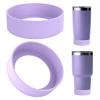 Linkidea Water Bottle Boot Compatible with YETI Rambler Tumbler 20oz/30oz, Travel Mug 20oz/30oz, Straw Cup 26oz, Silicone Bottle Bottom Bumper Protector (Violet / 2 Pack) view 1